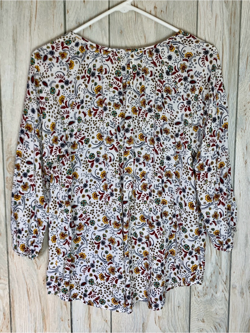 Mossimo Supply Co Sz Med Bohemian Peasant Floral Flowy W/ Ties - Picture 6 of 6